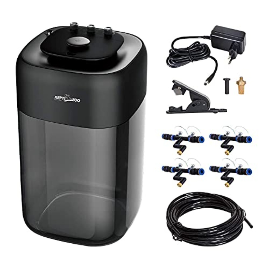 Misting Nozzle Reptile - Reptile terrarium humidifier: 10L tank, stainless