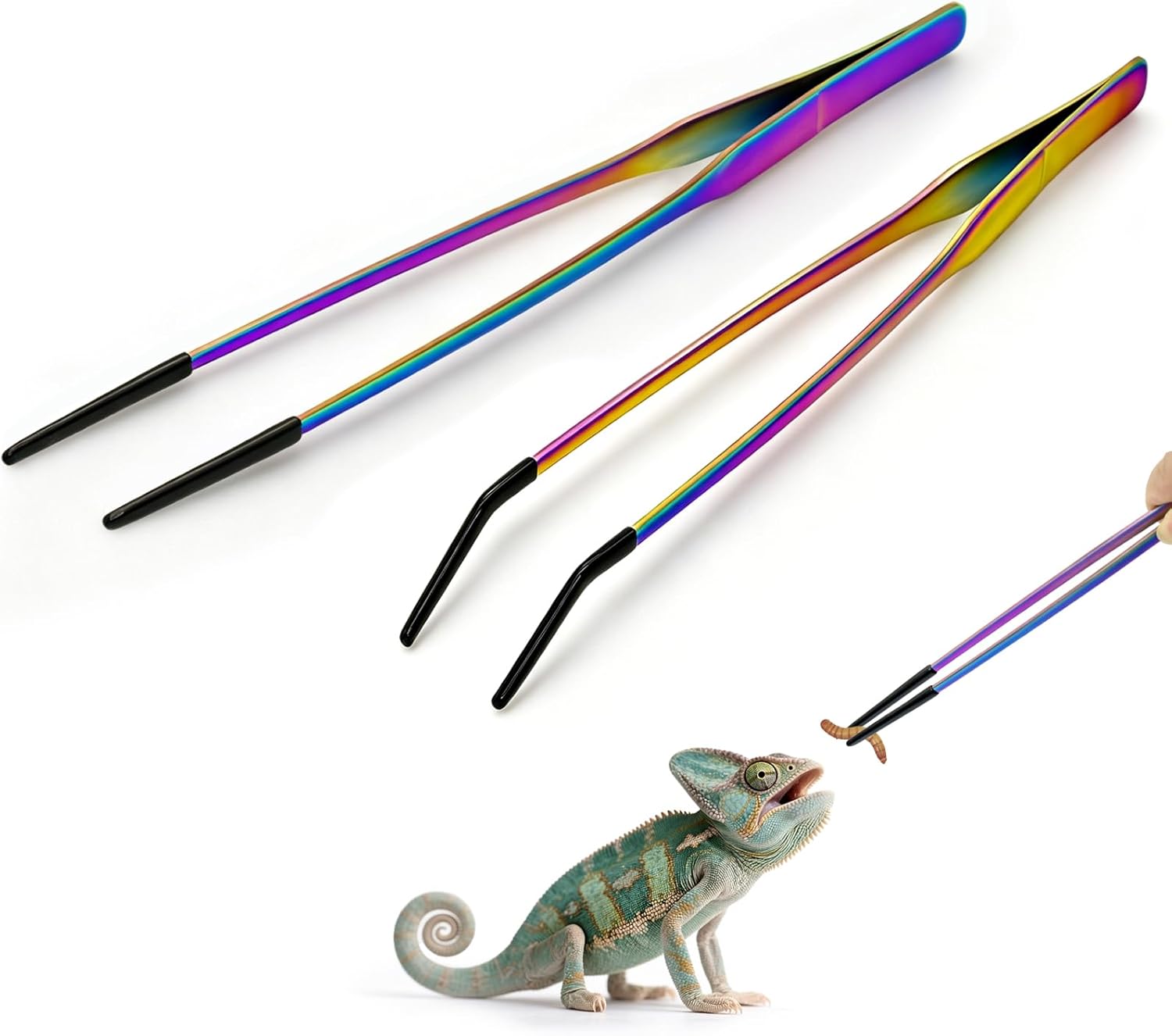 2PCS Stainless Steel Reptile F - Feeding Tong Stainless 评论和价格