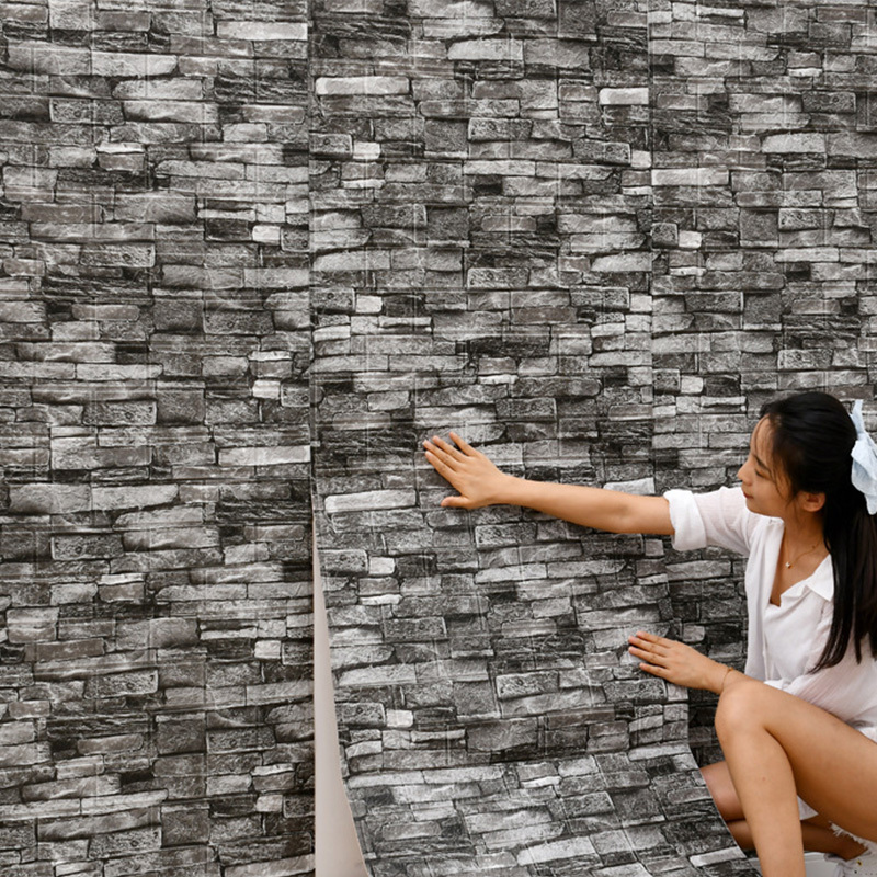 70cm*1m  3D Brick Pattern Wall - Pvc Panel Background 评论和价格