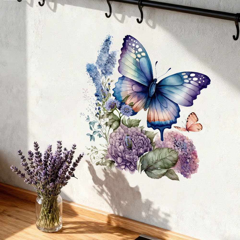 Watercolor Butterfly Flower Wa - Pvc Panel Background 评论和价格