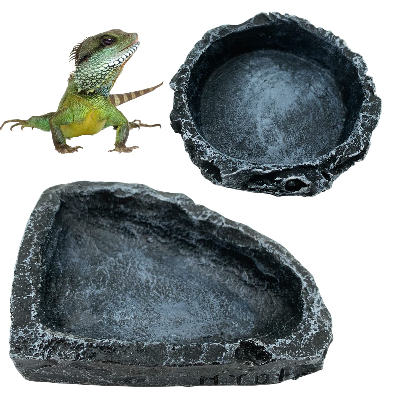 1/2 Pack Reptile Feeding Dish  - Water Dish Reptile 评论和价格