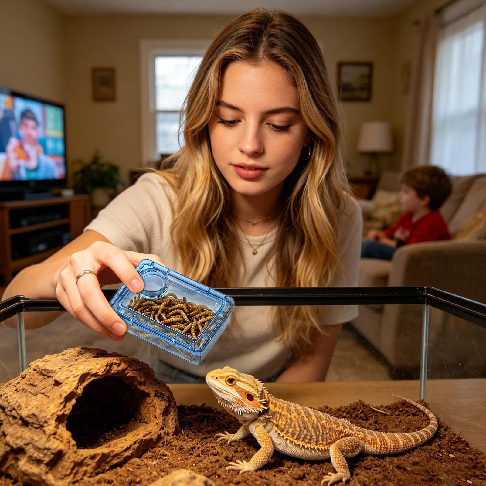 Reptile Escape Proof Feeding D - Calcium Powder Reptile 评论和价格