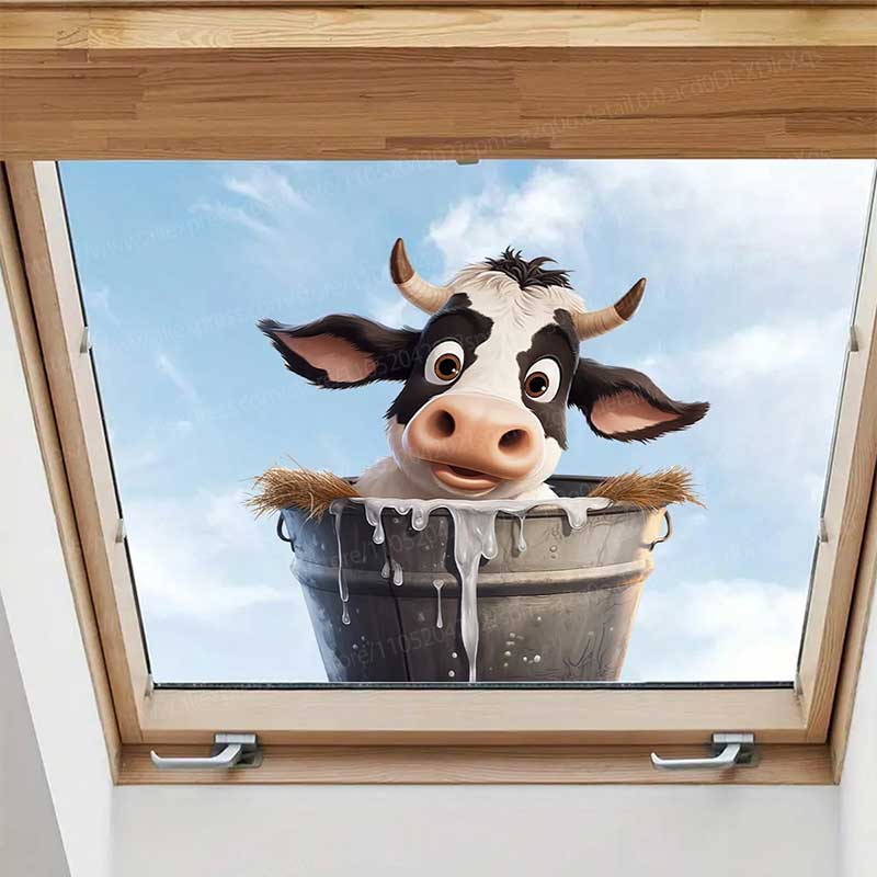 Cute Cow Wall Stickers Self-Ad - Pvc Panel Background 评论和价格