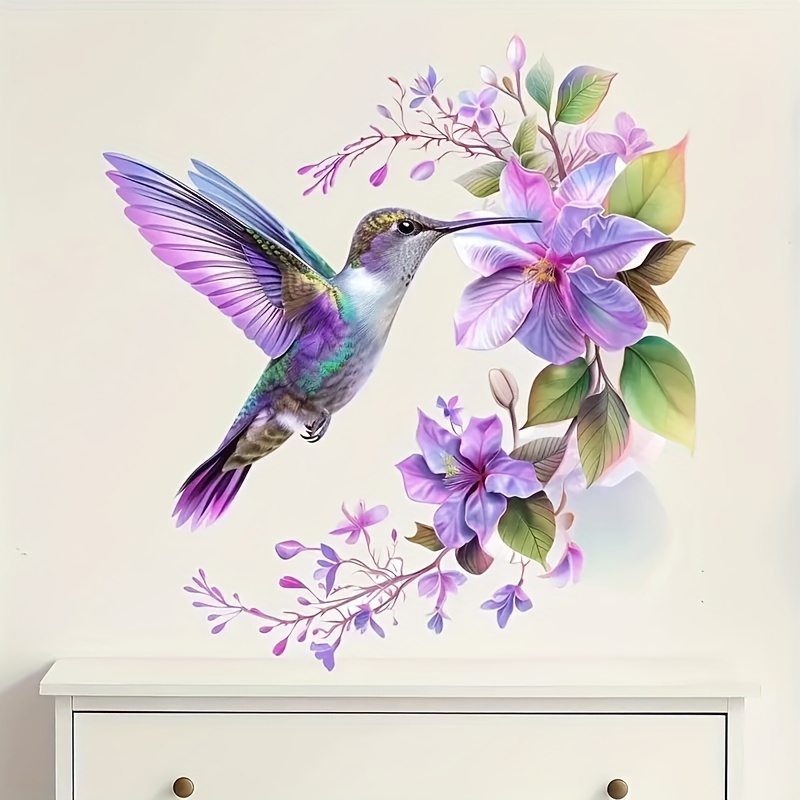 1 Purple Flower and Hummingbir - Pvc Panel Background 评论和价格